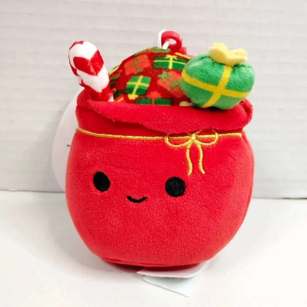 Squishmallows Lowell Holiday Plush Stuffed Animal, Red/Green/Yellow/White
